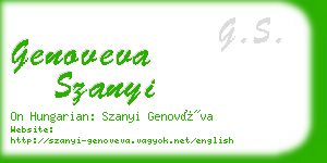 genoveva szanyi business card